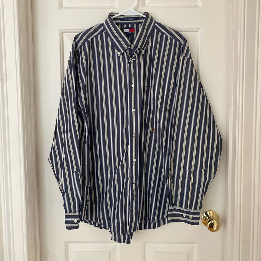 Tommy Hilfiger 2000s Striped Button Down Shirt